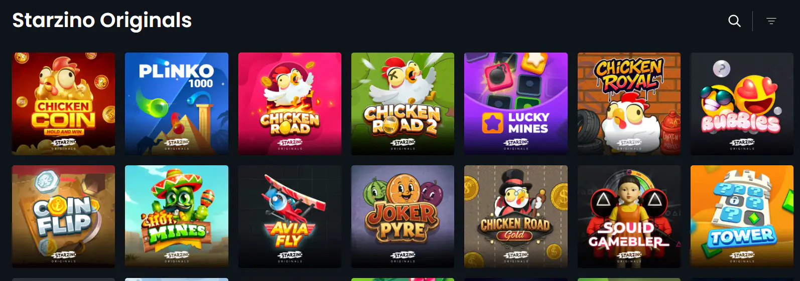 starzino casino originals spellen